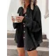 Vintage Loose Irregular Solid Color With Pockets Jackets Vintage Loose Irregular Solid Color With Pockets Jackets