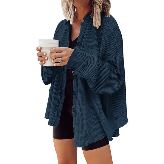 Vintage Loose Irregular Solid Color With Pockets Jackets Vintage Loose Irregular Solid Color With Pockets Jackets