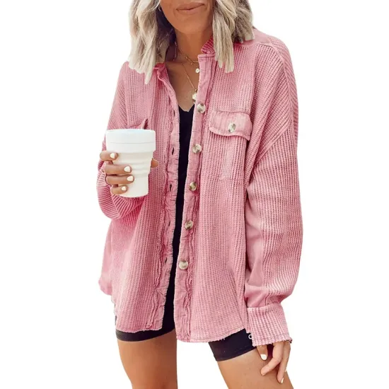 Vintage Loose Irregular Solid Color With Pockets Jackets Vintage Loose Irregular Solid Color With Pockets Jackets