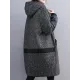 Original Creation Long Sleeves Loose Keep Warm Hooded Outerwear Original Creation Long Sleeves Loose Keep Warm Hooded Outerwear