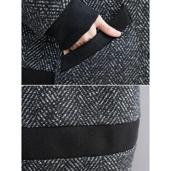 Original Creation Long Sleeves Loose Keep Warm Hooded Outerwear Original Creation Long Sleeves Loose Keep Warm Hooded Outerwear