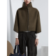 Vintage Loose Solid Color Stand Collar Jackets Vintage Loose Solid Color Stand Collar Jackets