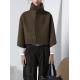Vintage Loose Solid Color Stand Collar Jackets Vintage Loose Solid Color Stand Collar Jackets