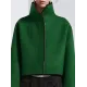 Vintage Loose Solid Color Stand Collar Jackets Vintage Loose Solid Color Stand Collar Jackets