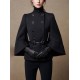Flared Buttoned Solid Color High Neck Jackets&Coats Outerwear Woolen Coat Flared Buttoned Solid Color High Neck Jackets&Coats Outerwear Woolen Coat