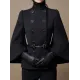 Flared Buttoned Solid Color High Neck Jackets&Coats Outerwear Woolen Coat Flared Buttoned Solid Color High Neck Jackets&Coats Outerwear Woolen Coat
