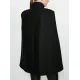 Loose Buttoned Solid Color Stand Collar Woolen Coat Cape Coats Loose Buttoned Solid Color Stand Collar Woolen Coat Cape Coats
