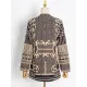 Original Creation Loose Long Sleeves Beads Printed V-Neck Blazer Outerwear Original Creation Loose Long Sleeves Beads Printed V-Neck Blazer Outerwear