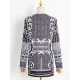 Original Creation Loose Long Sleeves Beads Printed V-Neck Blazer Outerwear Original Creation Loose Long Sleeves Beads Printed V-Neck Blazer Outerwear