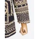 Original Creation Loose Long Sleeves Beads Printed V-Neck Blazer Outerwear Original Creation Loose Long Sleeves Beads Printed V-Neck Blazer Outerwear