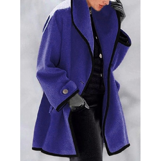 Buttoned Long Sleeves Stand Collar Outerwear Coats Buttoned Long Sleeves Stand Collar Outerwear Coats