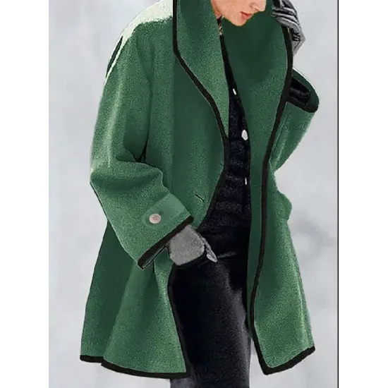 Buttoned Long Sleeves Stand Collar Outerwear Coats Buttoned Long Sleeves Stand Collar Outerwear Coats