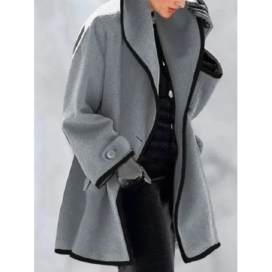 Buttoned Long Sleeves Stand Collar Outerwear Coats Buttoned Long Sleeves Stand Collar Outerwear Coats