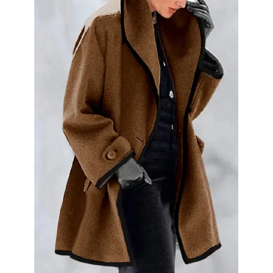 Buttoned Long Sleeves Stand Collar Outerwear Coats Buttoned Long Sleeves Stand Collar Outerwear Coats