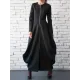 Split-Joint Zipper Round-Neck Maxi Dress Coat Bubble Dress Split-Joint Zipper Round-Neck Maxi Dress Coat Bubble Dress