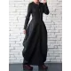 Split-Joint Zipper Round-Neck Maxi Dress Coat Bubble Dress Split-Joint Zipper Round-Neck Maxi Dress Coat Bubble Dress