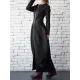Split-Joint Zipper Round-Neck Maxi Dress Coat Bubble Dress Split-Joint Zipper Round-Neck Maxi Dress Coat Bubble Dress