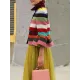 Flared Sleeves Multi-Colored Striped Lapel Jackets Outerwear