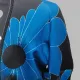 Contrast Color Flower Print Zipper Stand Collar Jackets Outerwear Contrast Color Flower Print Zipper Stand Collar Jackets Outerwear