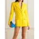 Backless Buttoned Hollow Rhine Stones Solid Color Long Sleeves Deep V-Neck Blazer Backless Buttoned Hollow Rhine Stones Solid Color Long Sleeves Deep V-Neck Blazer