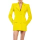 Backless Buttoned Hollow Rhine Stones Solid Color Long Sleeves Deep V-Neck Blazer Backless Buttoned Hollow Rhine Stones Solid Color Long Sleeves Deep V-Neck Blazer
