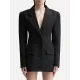 Backless Buttoned Hollow Rhine Stones Solid Color Long Sleeves Deep V-Neck Blazer Backless Buttoned Hollow Rhine Stones Solid Color Long Sleeves Deep V-Neck Blazer