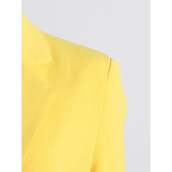 Backless Buttoned Hollow Rhine Stones Solid Color Long Sleeves Deep V-Neck Blazer Backless Buttoned Hollow Rhine Stones Solid Color Long Sleeves Deep V-Neck Blazer