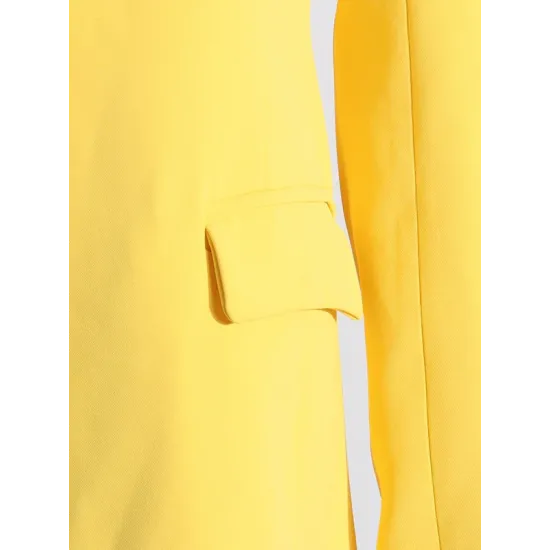 Backless Buttoned Hollow Rhine Stones Solid Color Long Sleeves Deep V-Neck Blazer Backless Buttoned Hollow Rhine Stones Solid Color Long Sleeves Deep V-Neck Blazer
