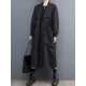 Drawstring Pockets Long Sleeves Loose Lapel Trench Coats Drawstring Pockets Long Sleeves Loose Lapel Trench Coats