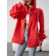 Drawstring Zipper Long Sleeves Loose Hooded Outerwear Jackets Drawstring Zipper Long Sleeves Loose Hooded Outerwear Jackets