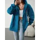 Drawstring Zipper Long Sleeves Loose Hooded Outerwear Jackets Drawstring Zipper Long Sleeves Loose Hooded Outerwear Jackets