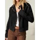 Zipper Long Sleeves Loose Hooded Outerwear Jackets Zipper Long Sleeves Loose Hooded Outerwear Jackets