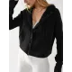Zipper Long Sleeves Loose Hooded Outerwear Jackets Zipper Long Sleeves Loose Hooded Outerwear Jackets