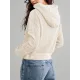 Zipper Long Sleeves Loose Hooded Outerwear Jackets Zipper Long Sleeves Loose Hooded Outerwear Jackets