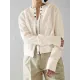 Zipper Long Sleeves Loose Hooded Outerwear Jackets Zipper Long Sleeves Loose Hooded Outerwear Jackets