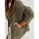 Zipper Long Sleeves Loose Hooded Outerwear Jackets Zipper Long Sleeves Loose Hooded Outerwear Jackets