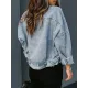 Leopard Split-Joint Long Sleeves Loose Lapel Outerwear Jackets Leopard Split-Joint Long Sleeves Loose Lapel Outerwear Jackets