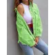 Fringed Pockets Long Sleeves Loose Lapel Outerwear Fringed Pockets Long Sleeves Loose Lapel Outerwear
