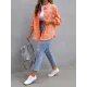 Fringed Pockets Long Sleeves Loose Lapel Outerwear Fringed Pockets Long Sleeves Loose Lapel Outerwear