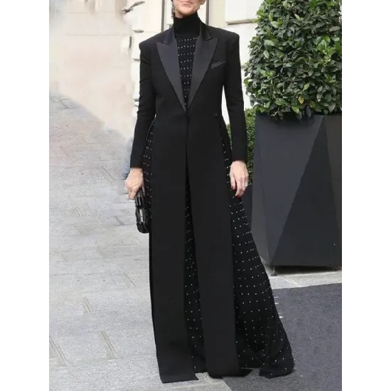 Long Sleeves Split-Joint Split-Side Notched Collar Blazer Outerwear Long Sleeves Split-Joint Split-Side Notched Collar Blazer Outerwear