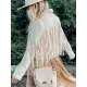 Solid Color Split-Joint Tasseled Long Sleeves Notched Collar Jackets Solid Color Split-Joint Tasseled Long Sleeves Notched Collar Jackets