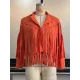 Solid Color Split-Joint Tasseled Long Sleeves Notched Collar Jackets Solid Color Split-Joint Tasseled Long Sleeves Notched Collar Jackets