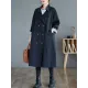 Buttoned Pockets Long Sleeves Loose Notched Collar Trench Coats Buttoned Pockets Long Sleeves Loose Notched Collar Trench Coats