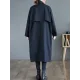 Buttoned Pockets Long Sleeves Loose Notched Collar Trench Coats Buttoned Pockets Long Sleeves Loose Notched Collar Trench Coats