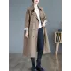 Buttoned Pockets Long Sleeves Loose Notched Collar Trench Coats Buttoned Pockets Long Sleeves Loose Notched Collar Trench Coats