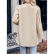 Solid Color Long Sleeves Loose Collarless Outerwear Solid Color Long Sleeves Loose Collarless Outerwear