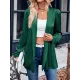 Solid Color Long Sleeves Loose Collarless Outerwear Solid Color Long Sleeves Loose Collarless Outerwear