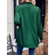 Solid Color Long Sleeves Loose Collarless Outerwear Solid Color Long Sleeves Loose Collarless Outerwear