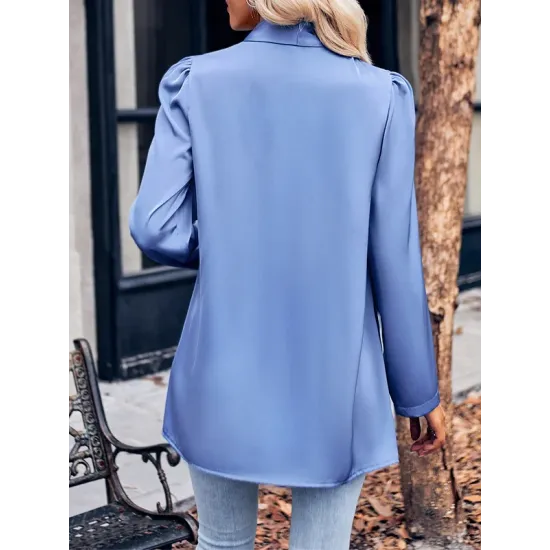 Solid Color Long Sleeves Loose Collarless Outerwear Solid Color Long Sleeves Loose Collarless Outerwear