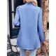 Solid Color Long Sleeves Loose Collarless Outerwear Solid Color Long Sleeves Loose Collarless Outerwear
